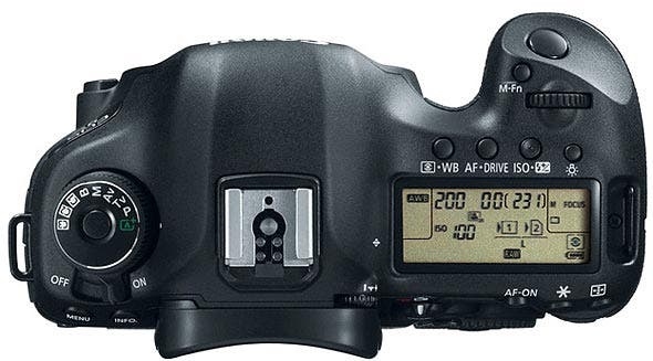 Canon EOS 5D Mark III top view