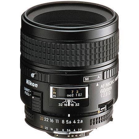 Nikon 60mm f/2.8D AF Micro-Nikkor Telephoto Auto Focus Lens