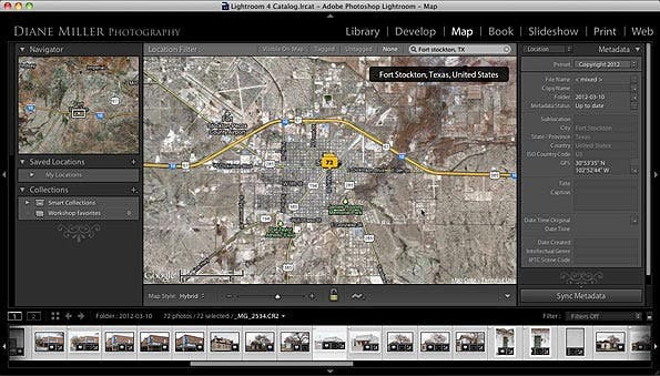 Adobe Lightroom 4 Map module
