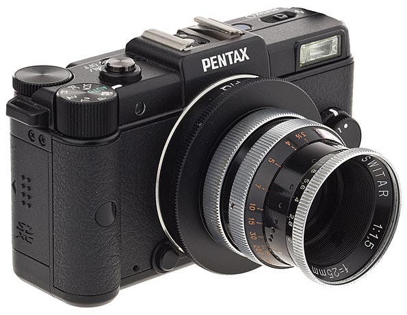 Pentax Q with C-mount adapter