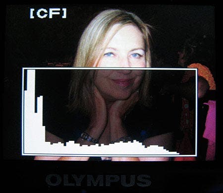 Olympus range histogram values