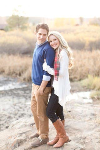 Man and woman after proposal