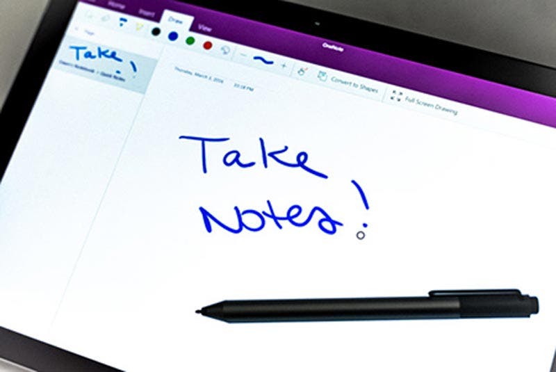 Handwriting notes in OneNote