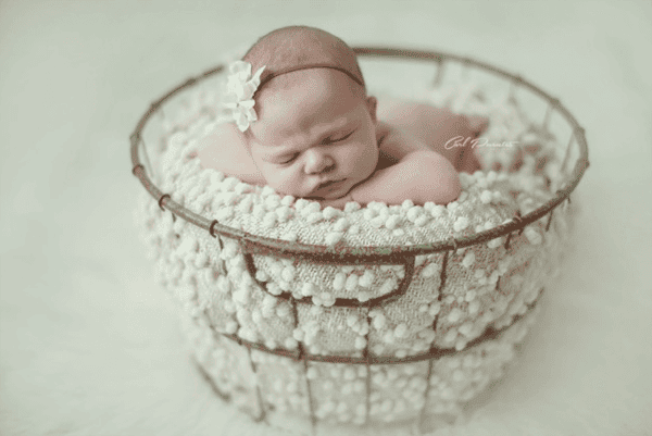 newborn baby girl basket