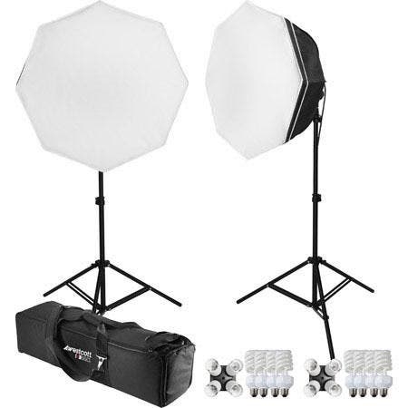 Westcott uLite 2-Light Octabox 200-watt Fluorescent Kit
