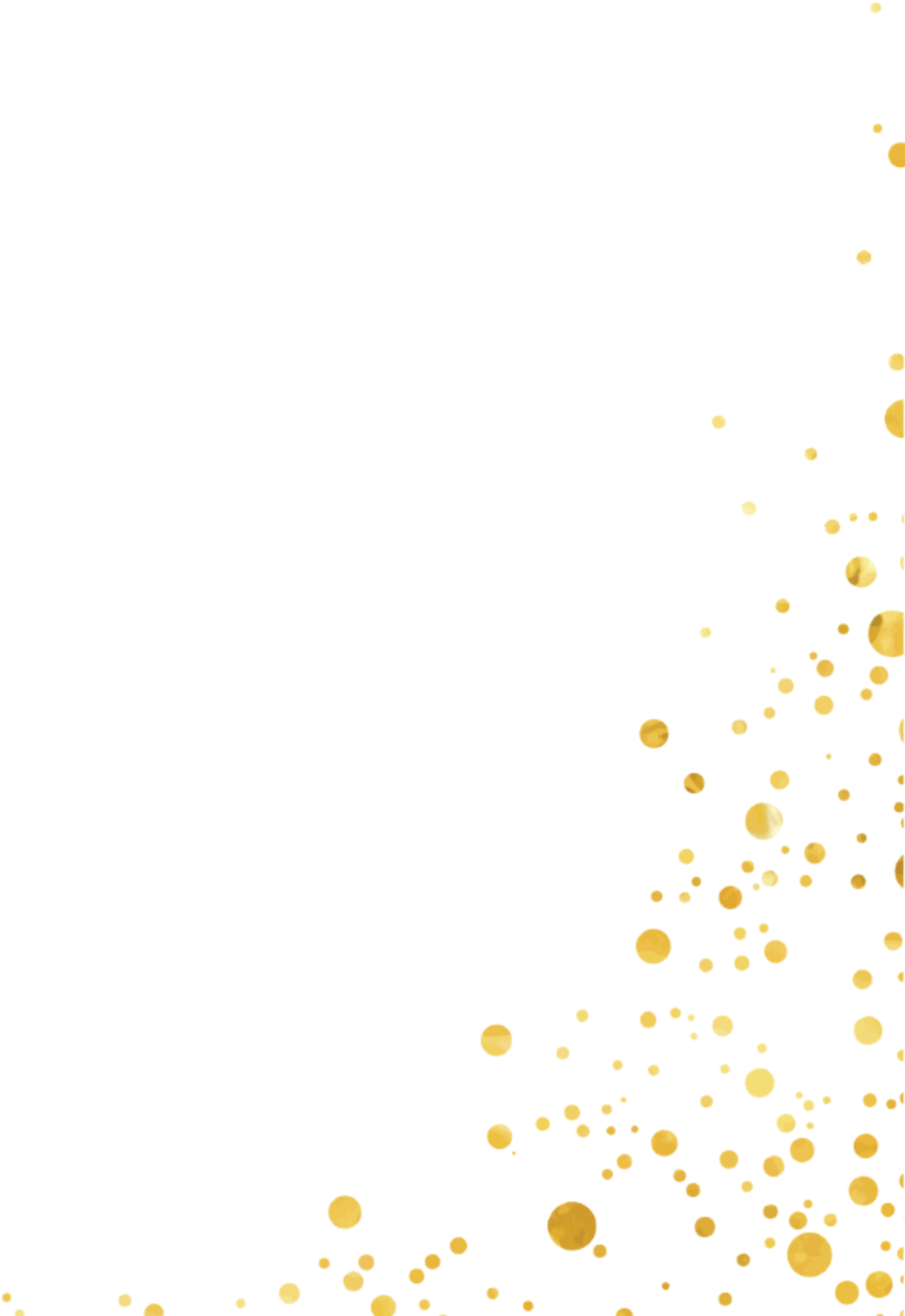 gold holiday confetti
