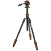 3 Legged Thing Punks Billy 2.0 4-Section Carbon Fiber Video Tripod with AirHed Trinity Head Black with Copper Accents
