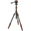 3 Legged Thing Punks Brian 2.0 5-Section Carbon Fiber Video Tripod with AirHed Trinity Head Black with Copper Accents