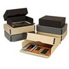 Archival Methods Drop Front Box, 1.5" 8.5" x 10.5", Tan Gray