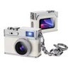 Aries Necklace Pendant Retro Digital Camera - White White