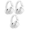 Audio-Technica ATH-M20x Closed-Back Over-Ear Professional Monitor Headphones, White, 3-Pack White