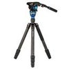 Benro A373F 3-Section Aluminum Single Tube Video Tripod with S8PRO Video Head Carbon Fiber