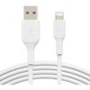 Belkin BoostCharge 6.6' Lightning to USB-A Cable, White White