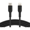 Belkin BoostCharge 3.3' USB-C to Lightning Cable, Black Black