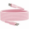 Belkin BoostCharge Braided 6.6' 60W USB-C to USB-C Cable, Pink Black