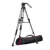 Manfrotto 526 Professional Fluid Video Head with 645 FAST Twin Leg Carbon Fiber Tripod and Low & Mid-Level Spreader Aluminum