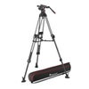 Manfrotto Nitrotech 612 Series Fluid Video Head with 635 FAST 3-Section Carbon Fiber Tripod Carbon Fiber