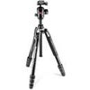 Manfrotto Befree GT 4-Section Carbon Fiber Travel Tripod with 496 Center Ball Head, Twist Lock, Black Aluminum