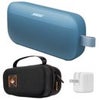 Bose SoundLink Flex 2nd Gen Bluetooth Speaker, Black, Bundle with Hard Shell Travel Case Blue Dusk