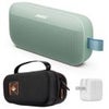 Bose SoundLink Flex 2nd Gen Bluetooth Speaker, Black, Bundle with Hard Shell Travel Case Alpine Sage