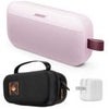 Bose SoundLink Flex 2nd Gen Bluetooth Speaker, Alpine Sage, Bundle with Hard Shell Travel Case Petal Pink