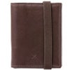 Barber Shop Pixie Leather Credit and Memory Card Organizer Dark Brown Leather