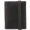 Barber Shop Pixie Leather Credit and Memory Card Organizer Grained Black Leather