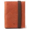Barber Shop Pixie Leather Credit and Memory Card Organizer Grained Brown Leather