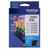 Brother LC205 Innobella Super High Yield XXL Series Cyan Ink Cartridge, 1200 Pages Yield Cyan