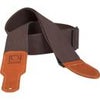 Boss 2" Black Cotton Guitar Strap Brown