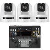Canon CR-N300 21.1MP 4K Ultra HD 20x PTZ Camera, Satin Black, 3-Pack, Bundle with RC-IP100 Remote Camera Controller Titanium White