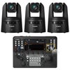 Canon CR-N700 13.4MP 4K Ultra HD 15x PTZ Camera, Satin Black, 3-Pack, Bundle with RC-IP1000 Remote Camera Controller Satin Black