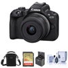 Canon EOS R50 Mirrorless Camera, Black with RF-S 18-45mm f/4.5-6.3 IS STM Lens, 32GB SD Card, Shoulder Bag, 49mm Filter Kit, Cleaning Kit Black