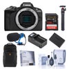 Canon EOS R50 Mirrorless Camera, White Bundle with 128GB SD Card, Backpack, Extra Battery, Charger, Shotgun Microphone, Octopus Tripod, Screen Protector, Cleaning Kit Black