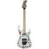 Charvel Warren DeMartini Signature Electric Guitar, Snow White with Frenchie Graphic Black & White
