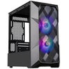 CoolerMaster MasterBox TD300 Mesh ARGB High Airflow ATX Mini-Tower Case with Polygonal Mesh Front Panel, White Black