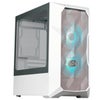 CoolerMaster MasterBox TD300 Mesh ARGB High Airflow ATX Mini-Tower Case with Polygonal Mesh Front Panel, White White