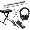 Casio PX-S1100 Privia 88-Key Slim Stage Portable Digital Piano with Bluetooth Adapter, RED Bundle with Studio Headphones, Keyboard Stand, Bench, Sustain Pedal White