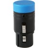 Cable Techniques Low Profile Right-Angle XLR 3-Pin Female Connector with A-Shell Blue Cap