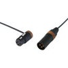 Cable Techniques 12" Premium Low Profile Right Angle XLR-3F to XLR-3M Straight Microphone Cable Brown Caps
