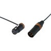 Cable Techniques 12" Premium Low Profile Right Angle XLR-3F to XLR-3M Straight Microphone Cable Brown Caps