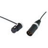Cable Techniques 12" Premium Low Profile Right Angle XLR-3F to XLR-3M Straight Microphone Cable White Caps