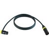 Cable Techniques Premium Low Profile Right-Angle XLR-3F to XLR-3M Straight Mogami W2893 Microphone Cable Yellow Cap/Ring