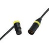 Cable Techniques Premium Low Profile Right-Angle XLR-3F to XLR-3M Straight Mogami W2893 Microphone Cable Yellow Cap/Ring