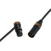Cable Techniques Premium Low Profile Right-Angle XLR-3F to XLR-3M Straight Mogami W2893 Microphone Cable Brown Cap/Ring