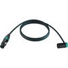 Cable Techniques Premium Low Profile Straight XLR-3F to XLR-3M Right-Angle Mogami W2893 Microphone Cable Green Cap/Ring