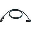 Cable Techniques Premium Low Profile Straight XLR-3F to XLR-3M Right-Angle Mogami W2893 Microphone Cable Black Cap/Ring