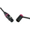 Cable Techniques Premium Low Profile Straight XLR-3F to XLR-3M Right-Angle Mogami W2893 Microphone Cable Purple Cap/Ring