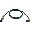 Cable Techniques Premium Low Profile Straight XLR-3F to XLR-3M Right-Angle Mogami W2893 Microphone Cable Yellow Cap/Ring