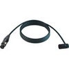 Cable Techniques Premium Low Profile Straight XLR-3F to XLR-3M Right-Angle Mogami W2893 Microphone Cable Black Cap/Ring